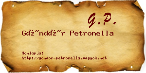 Göndör Petronella névjegykártya